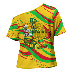 Mali Independence Day Cross Shoulder Shirt Traditional West African Cultural Pride Flag Colors