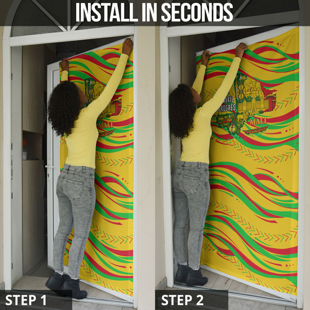 Mali Independence Day Door Cover Traditional West African Cultural Pride Flag Colors