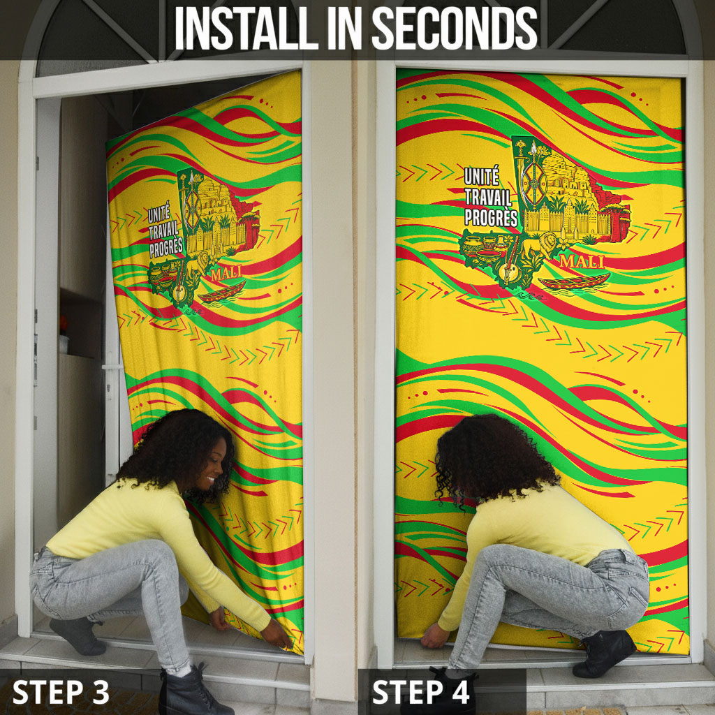 Mali Independence Day Door Cover Traditional West African Cultural Pride Flag Colors