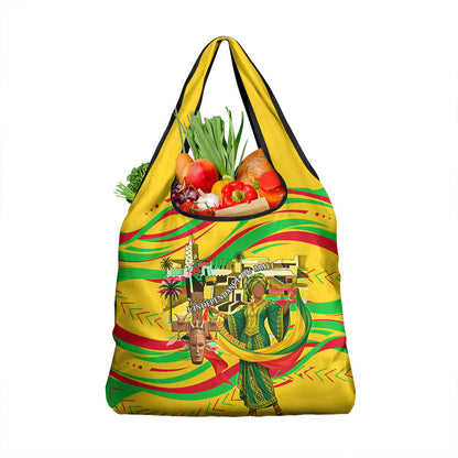 Mali Independence Day Grocery Bag Traditional West African Cultural Pride Flag Colors