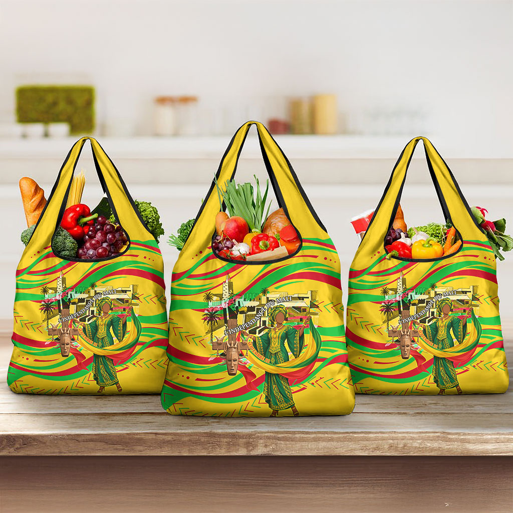 Mali Independence Day Grocery Bag Traditional West African Cultural Pride Flag Colors