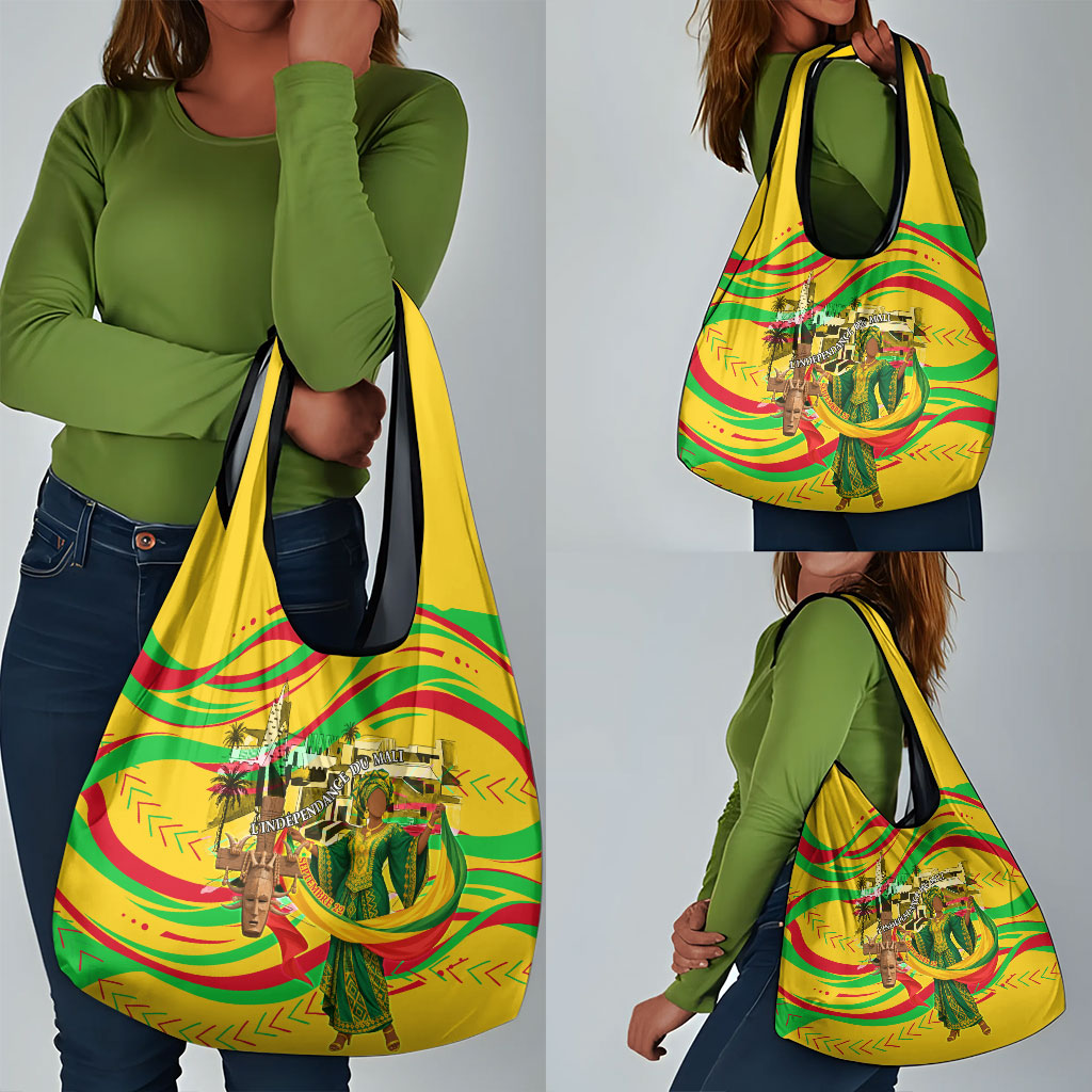 Mali Independence Day Grocery Bag Traditional West African Cultural Pride Flag Colors