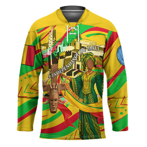 Mali Independence Day Hockey Jersey Traditional West African Cultural Pride Flag Colors