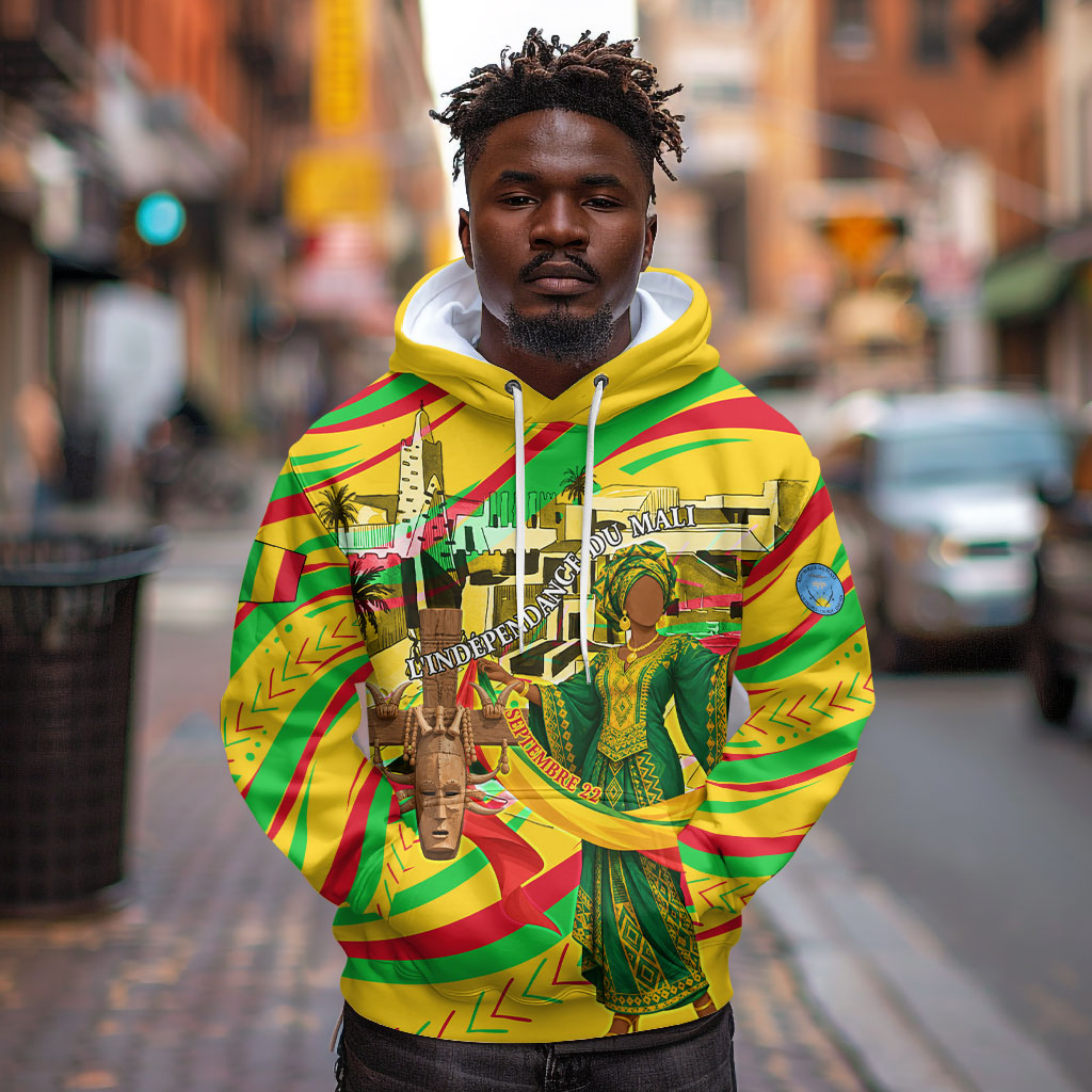 Mali Independence Day Hoodie Traditional West African Cultural Pride Flag Colors