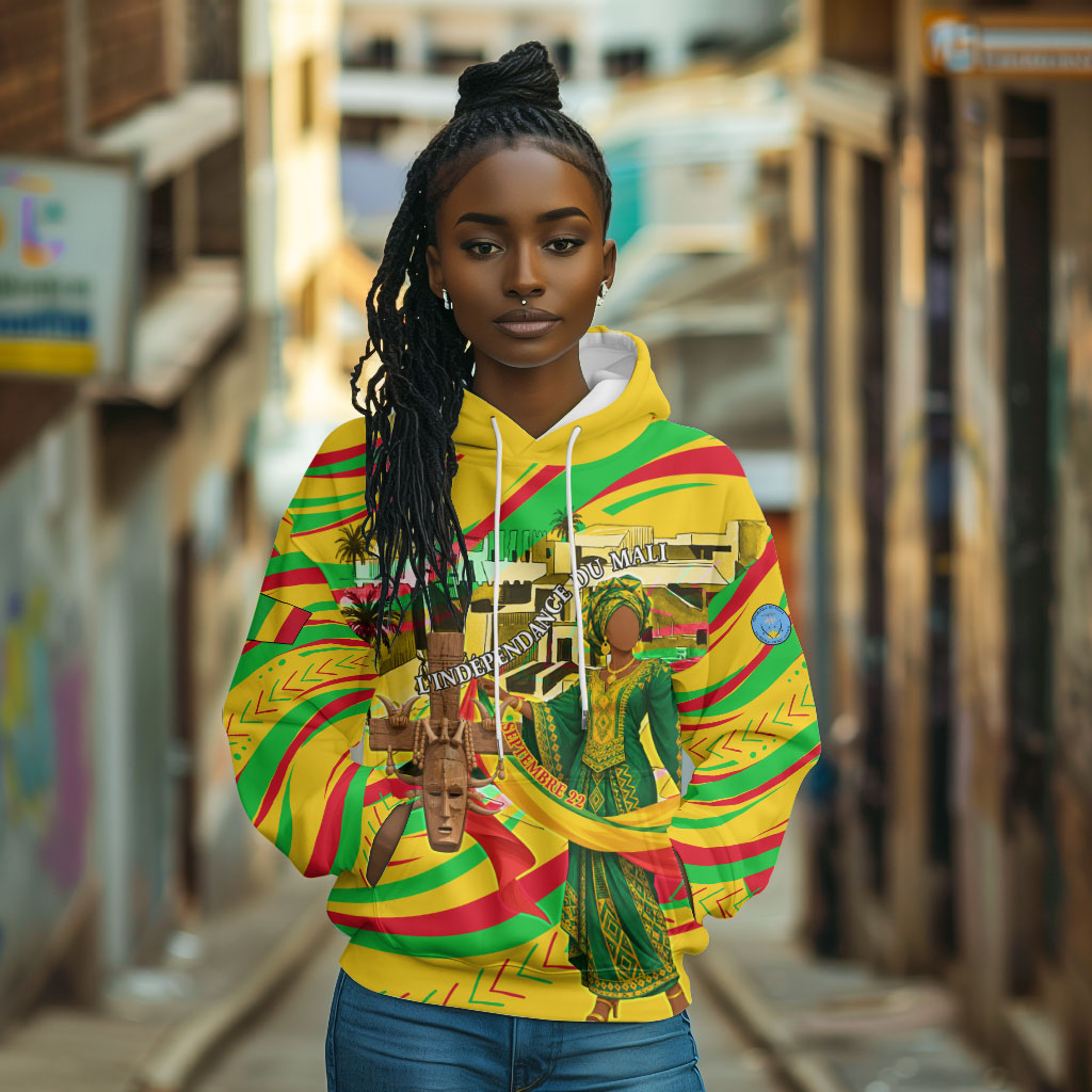 Mali Independence Day Hoodie Traditional West African Cultural Pride Flag Colors