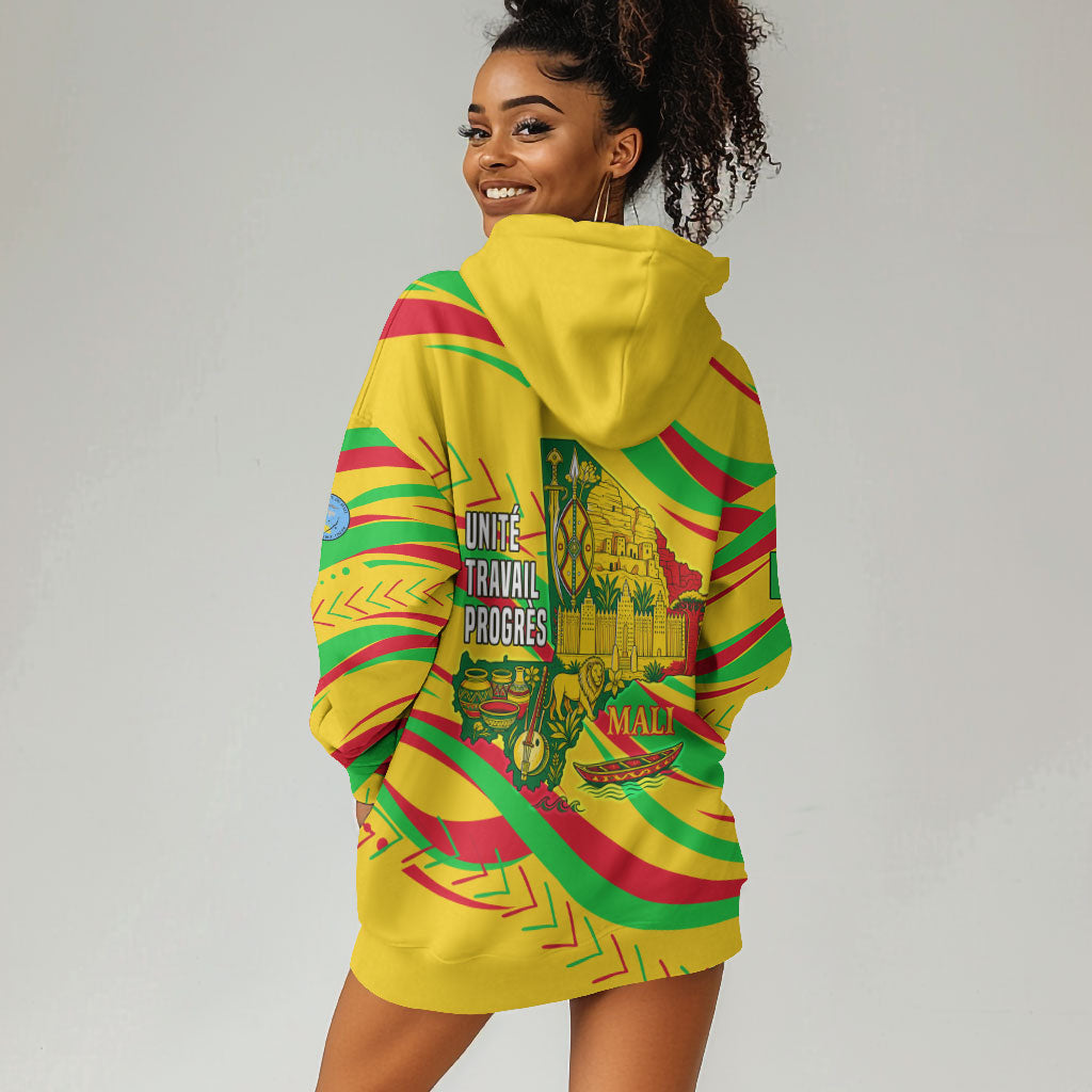 Mali Independence Day Hoodie Dress Traditional West African Cultural Pride Flag Colors