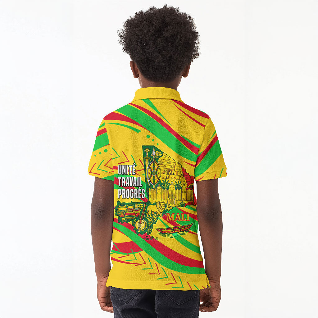 Mali Independence Day Kid Polo Shirt Traditional West African Cultural Pride Flag Colors