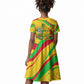 Mali Independence Day Kid Short Sleeve Dress Traditional West African Cultural Pride Flag Colors