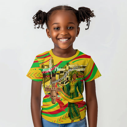Mali Independence Day Kid T shirt Traditional West African Cultural Pride Flag Colors