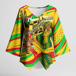 Mali Independence Day Kimono Sleeve Blouse Traditional West African Cultural Pride Flag Colors