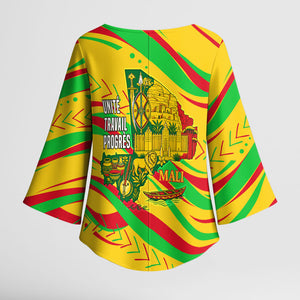 Mali Independence Day Kimono Sleeve Blouse Traditional West African Cultural Pride Flag Colors