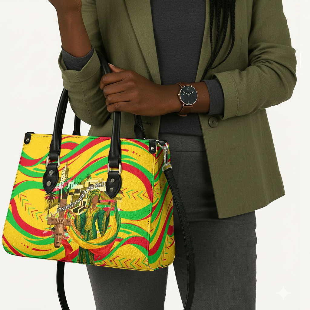 Mali Independence Day Leather Bag Traditional West African Cultural Pride Flag Colors