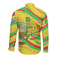 Mali Independence Day Long Sleeve Button Shirt Traditional West African Cultural Pride Flag Colors