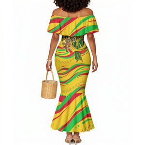 Mali Independence Day Mermaid Dress Traditional West African Cultural Pride Flag Colors