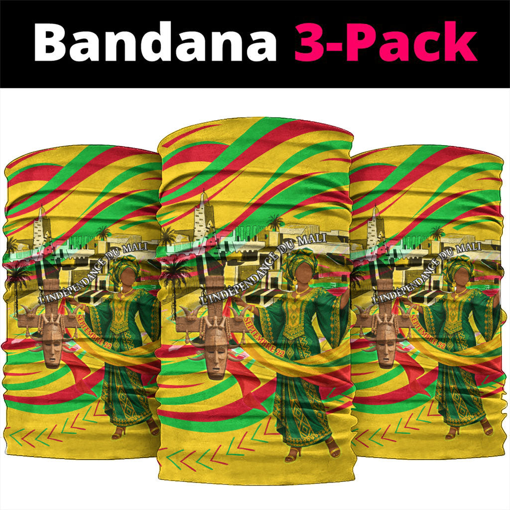 Mali Independence Day Neck Gaiter Traditional West African Cultural Pride Flag Colors