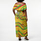 Mali Independence Day Off Shoulder Maxi Dress Traditional West African Cultural Pride Flag Colors