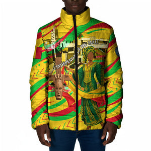 Mali Independence Day Padded Jacket Traditional West African Cultural Pride Flag Colors