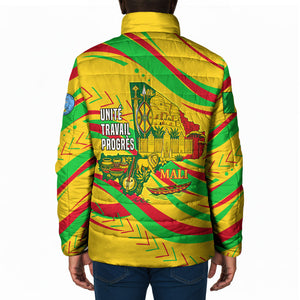 Mali Independence Day Padded Jacket Traditional West African Cultural Pride Flag Colors