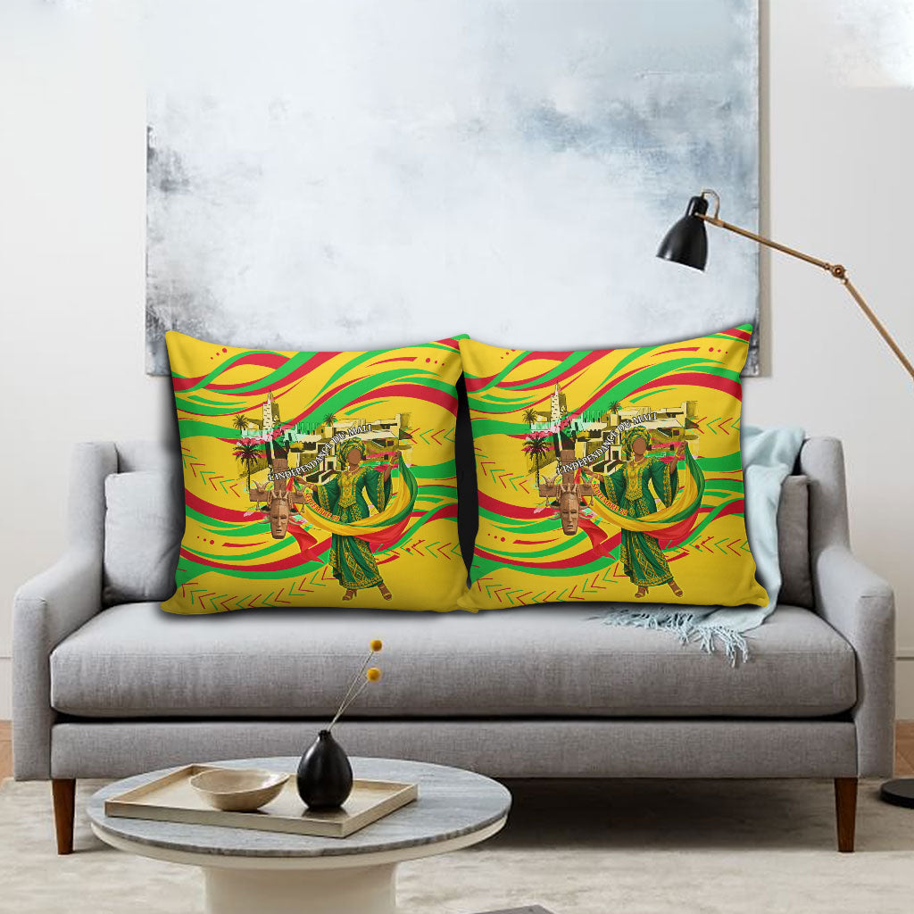 Mali Independence Day Pillow Cover Traditional West African Cultural Pride Flag Colors