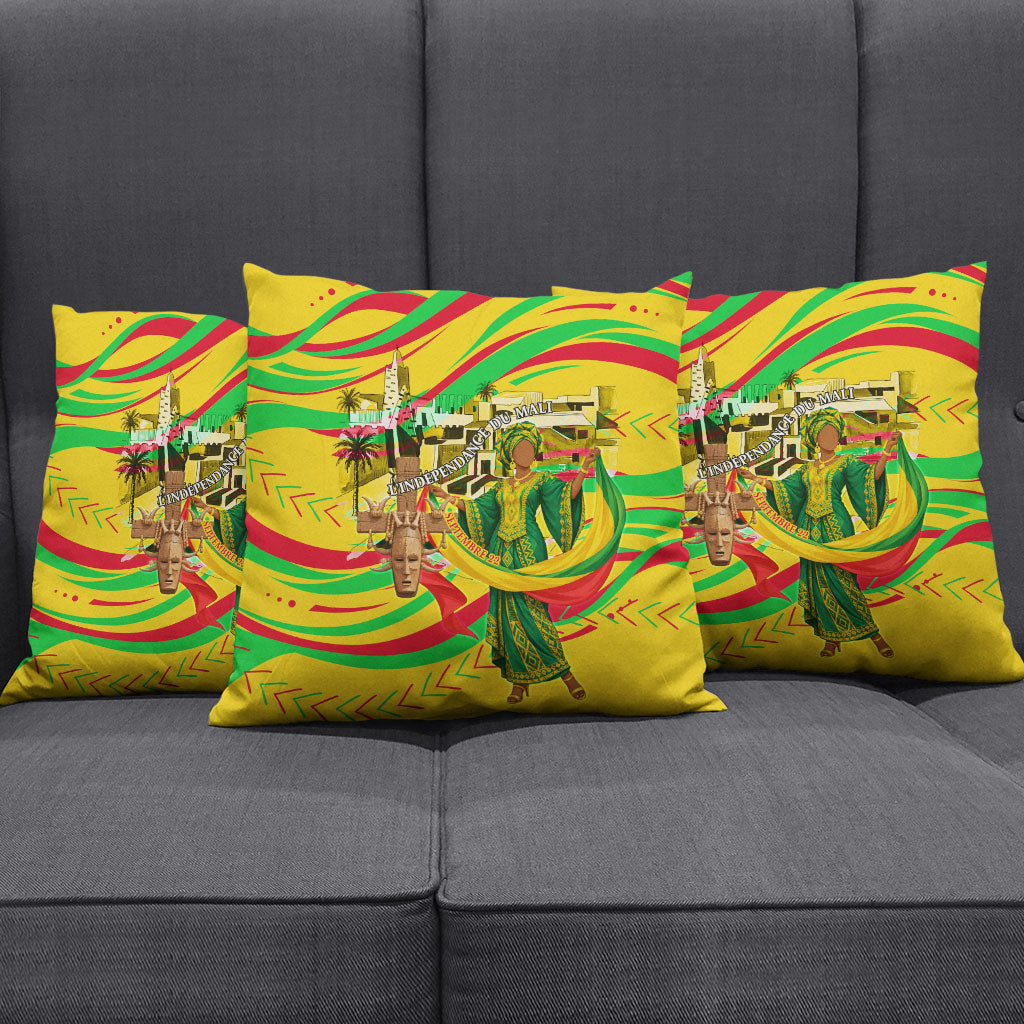 Mali Independence Day Pillow Cover Traditional West African Cultural Pride Flag Colors