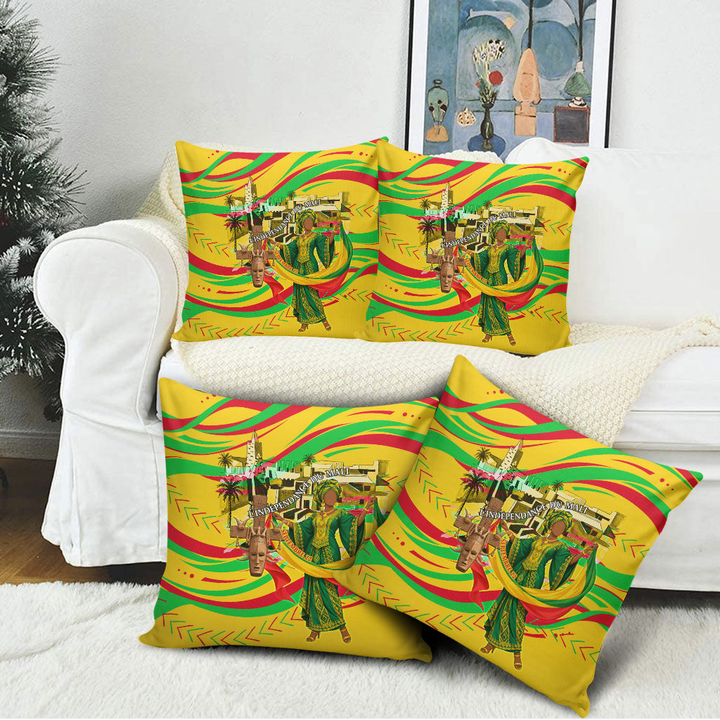 Mali Independence Day Pillow Cover Traditional West African Cultural Pride Flag Colors