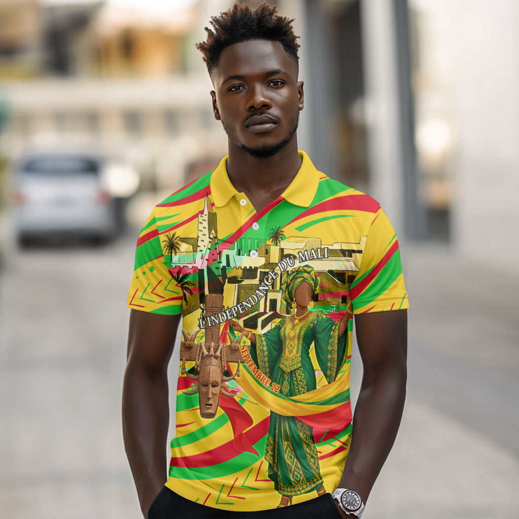 Mali Independence Day Polo Shirt Traditional West African Cultural Pride Flag Colors