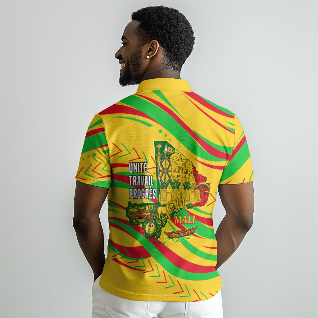 Mali Independence Day Polo Shirt Traditional West African Cultural Pride Flag Colors