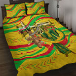 Mali Independence Day Quilt Bed Set Traditional West African Cultural Pride Flag Colors