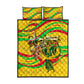 Mali Independence Day Quilt Bed Set Traditional West African Cultural Pride Flag Colors