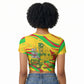 Mali Independence Day Raglan Cropped T shirt Traditional West African Cultural Pride Flag Colors