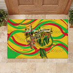 Mali Independence Day Rubber Doormat Traditional West African Cultural Pride Flag Colors