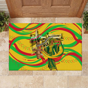 Mali Independence Day Rubber Doormat Traditional West African Cultural Pride Flag Colors