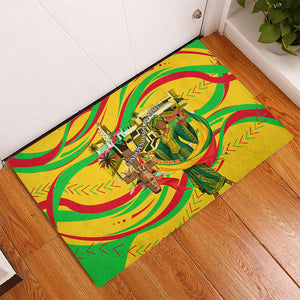 Mali Independence Day Rubber Doormat Traditional West African Cultural Pride Flag Colors