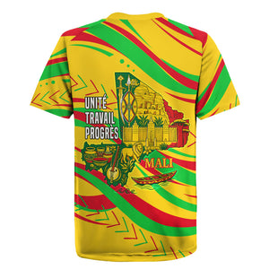 Mali Independence Day Rugby Jersey Traditional West African Cultural Pride Flag Colors