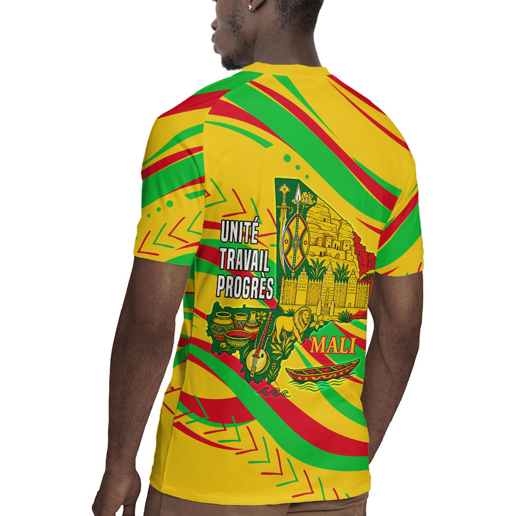 Mali Independence Day Rugby Jersey Traditional West African Cultural Pride Flag Colors