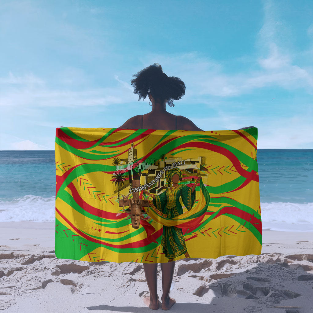 Mali Independence Day Sarong Traditional West African Cultural Pride Flag Colors