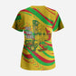 Mali Independence Day Scrub Top Traditional West African Cultural Pride Flag Colors