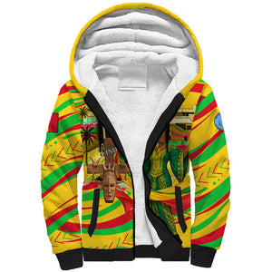 Mali Independence Day Sherpa Hoodie Traditional West African Cultural Pride Flag Colors