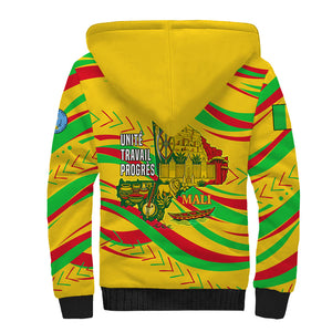 Mali Independence Day Sherpa Hoodie Traditional West African Cultural Pride Flag Colors