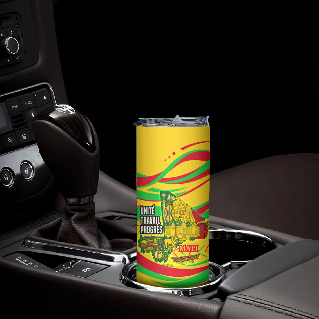 Mali Independence Day Skinny Tumbler Traditional West African Cultural Pride Flag Colors