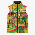 Mali Independence Day Sleeveless Puffer Jacket Traditional West African Cultural Pride Flag Colors