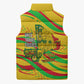 Mali Independence Day Sleeveless Puffer Jacket Traditional West African Cultural Pride Flag Colors