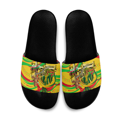 Mali Independence Day Slide Sandals Traditional West African Cultural Pride Flag Colors
