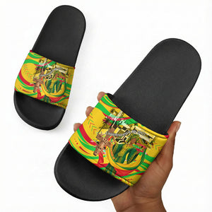 Mali Independence Day Slide Sandals Traditional West African Cultural Pride Flag Colors