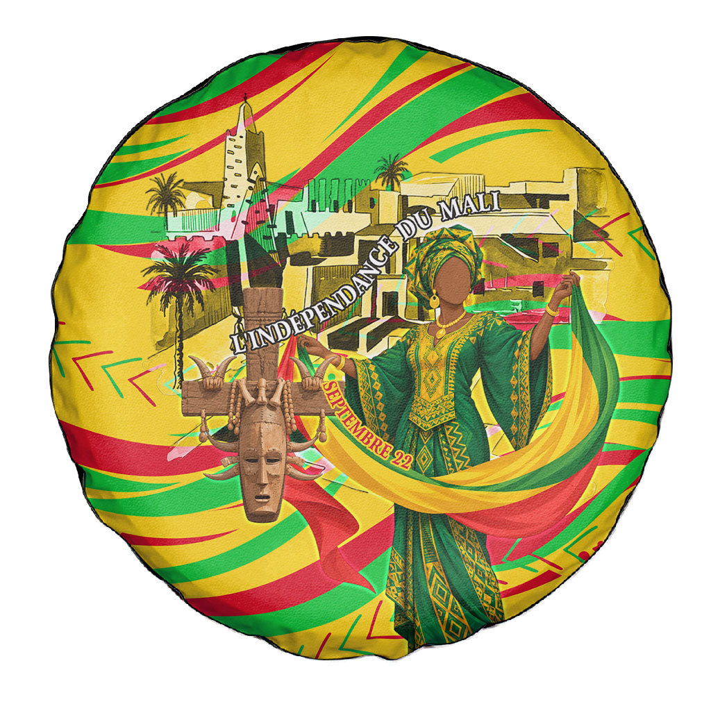 Mali Independence Day Spare Tire Cover Traditional West African Cultural Pride Flag Colors