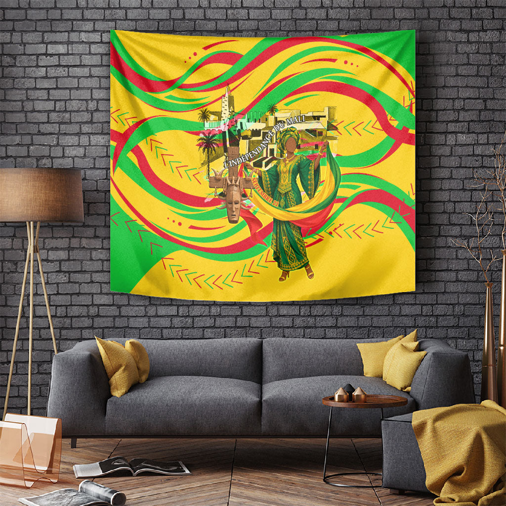 Mali Independence Day Tapestry Traditional West African Cultural Pride Flag Colors