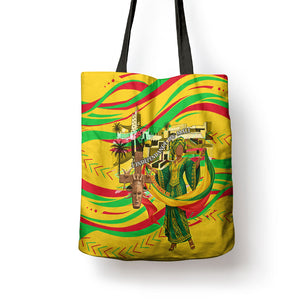 Mali Independence Day Tote Bag Traditional West African Cultural Pride Flag Colors