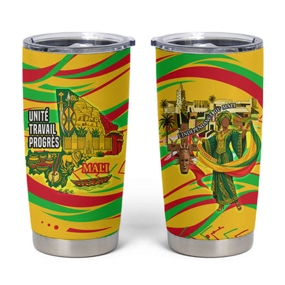 Mali Independence Day Tumbler Cup Traditional West African Cultural Pride Flag Colors