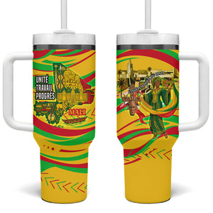 Mali Independence Day Tumbler With Handle Traditional West African Cultural Pride Flag Colors