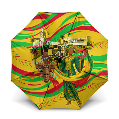 Mali Independence Day Umbrella Traditional West African Cultural Pride Flag Colors